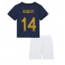 Frankrijk Adrien Rabiot #14 Babykleding Thuisshirt Kinderen WK 2022 Korte Mouwen (+ korte broeken)